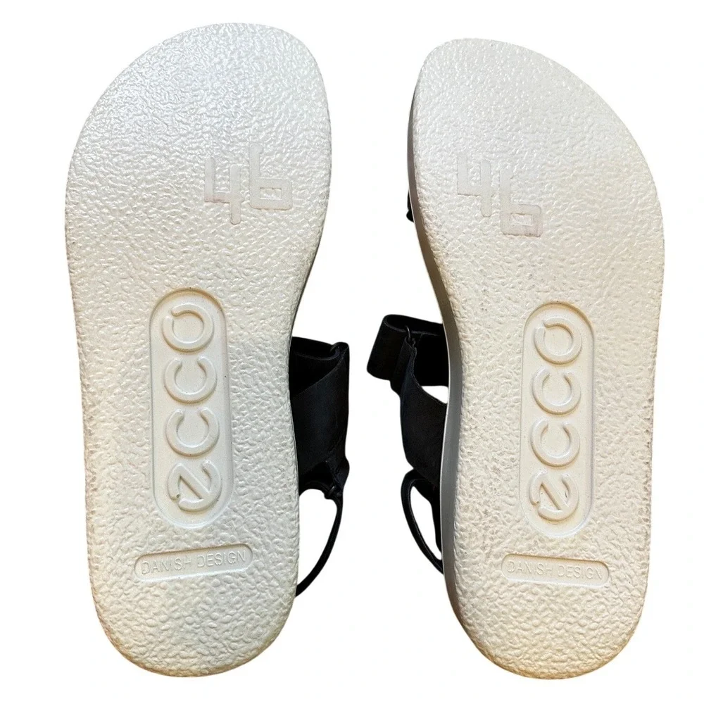 ECCO Corksphere Black Platform Sandals Men's 46‎